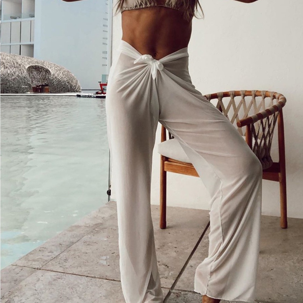 12th Tribe Bull by the Horns White Cover Up pant